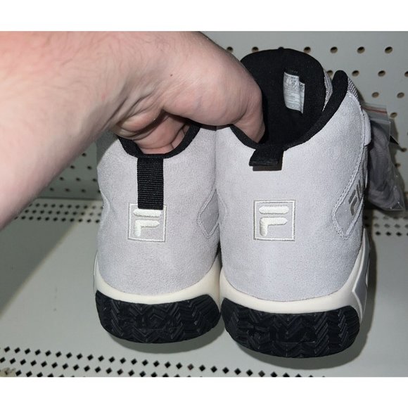 FILA MB Mens Suede Basketball Shoes Size 10 Gray Black White Jamal Mashburn main image 5